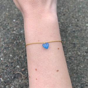 Nordahl Jewellery - YOU52 Armband aus vergoldete silber mit blauem Stein 829 013-3